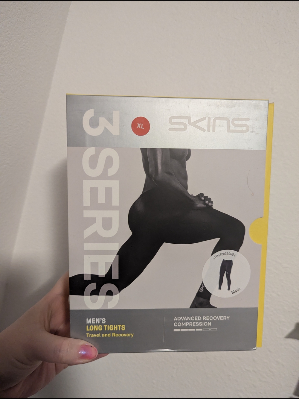 SKINS Men's 3 Series Black Long Tights XL